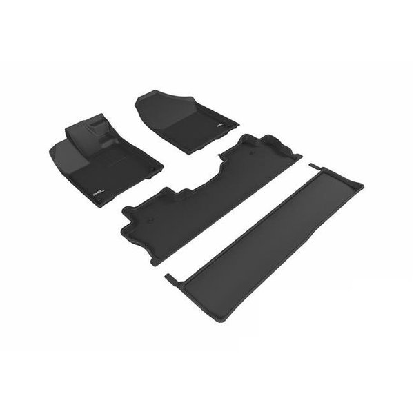 3D Maxpider 3D MAXpider L1HD08301509 R1 R2 R3 Kagu Floor Mat for Honda Ridgeline 2016-2017; Black L1HD08301509